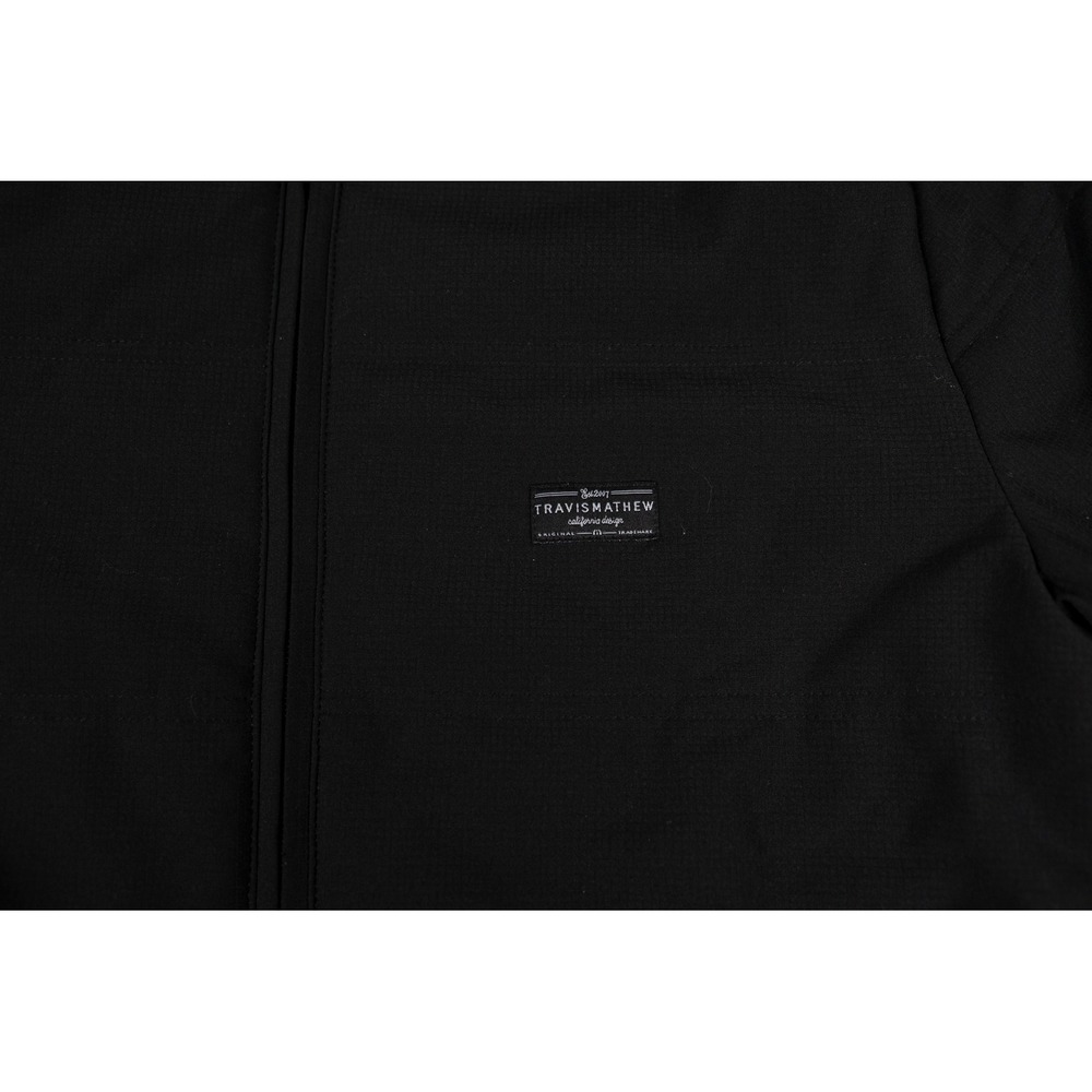 TravisMathew Mens Full Zip Mock Neck Quilted Jacket Black Size S Golf Outerwear image 2